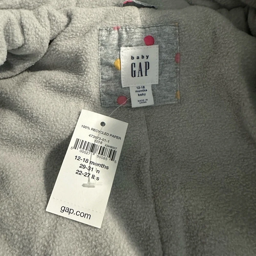 GAP Gray Snowsuit with Colorful Dots